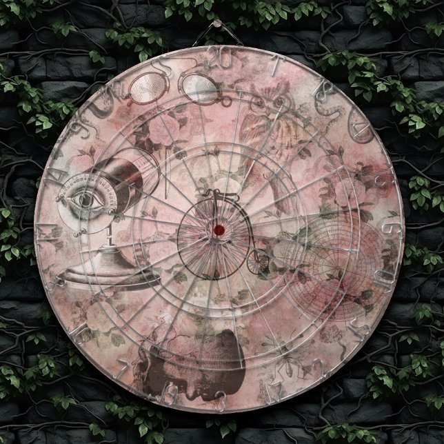 Romantic Steampunk | Antik Vintage Ephemera Darttavla (Skapare uppladdad)