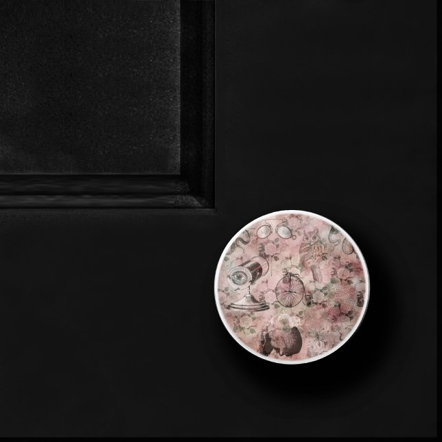 Romantic Steampunk | Antik Vintage Ephemera Knopp (Skapare uppladdad)