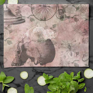 Romantic Steampunk Antik Vintage Ephemera Kökshandduk