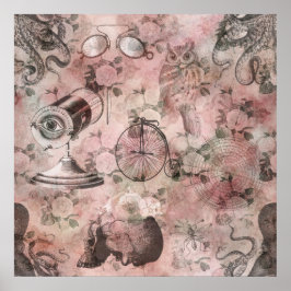 Romantic Steampunk | Antik Vintage Ephemera Poster