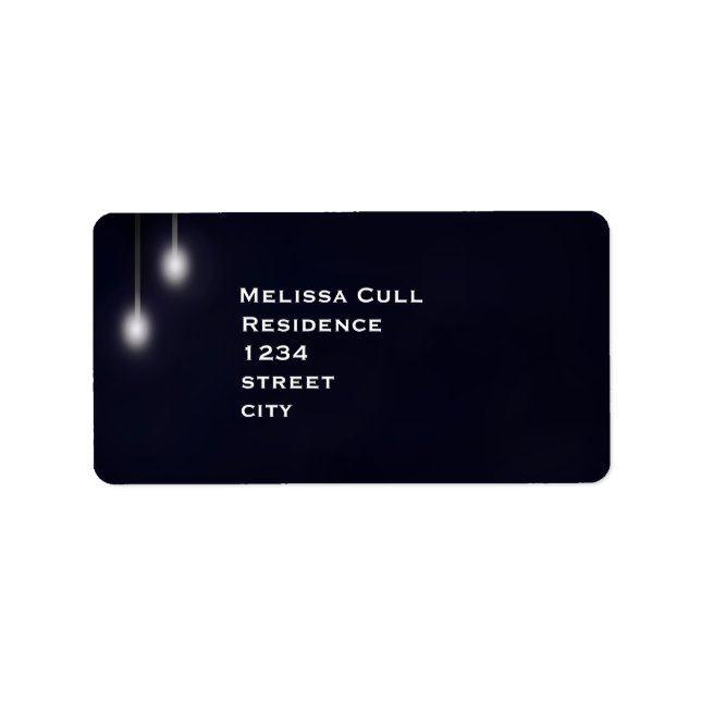 Romantic Street Light Blue Return-adressetikett Adressetikett (Framsidan)