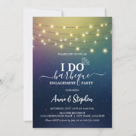 Romantic String Ljus I Do BBQ Förlovningsfest Inbjudningar