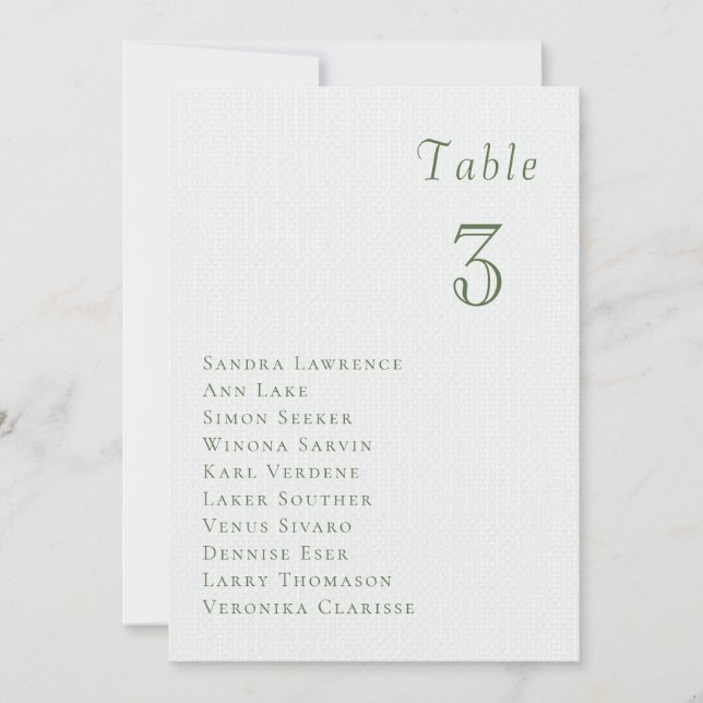 Romantic summer berries Wedding Table Seating Card Inbjudningar (Framsida)
