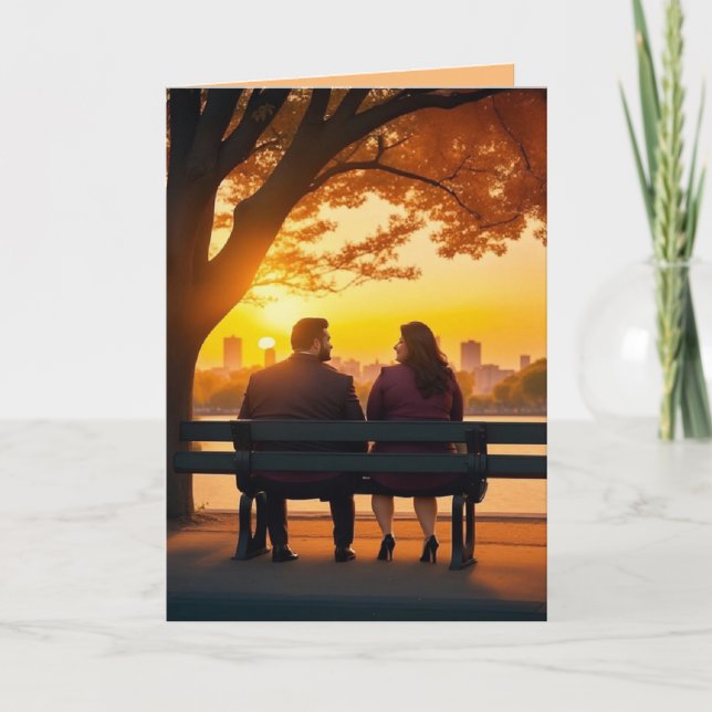 Romantic Sunset Helgkort (Framsida)