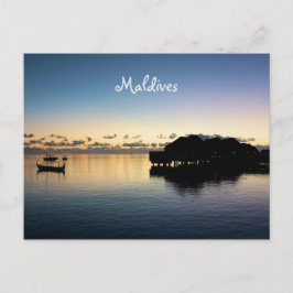 Romantic Sunset Maldives Beach Bungalows Vykort