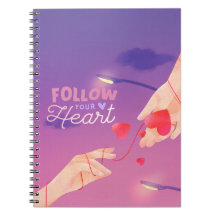 Romantic Sunset Notebook: Heartstrings of Destiny