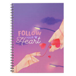 Romantic Sunset Notebook: Heartstrings of Destiny Anteckningsbok
