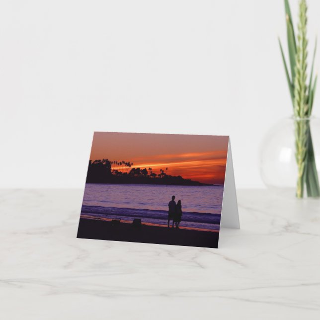 Romantic Sunset Notecard Kort (Framsida)