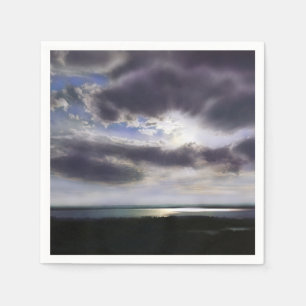 Romantic Sunset över Sjö Pappersservett
