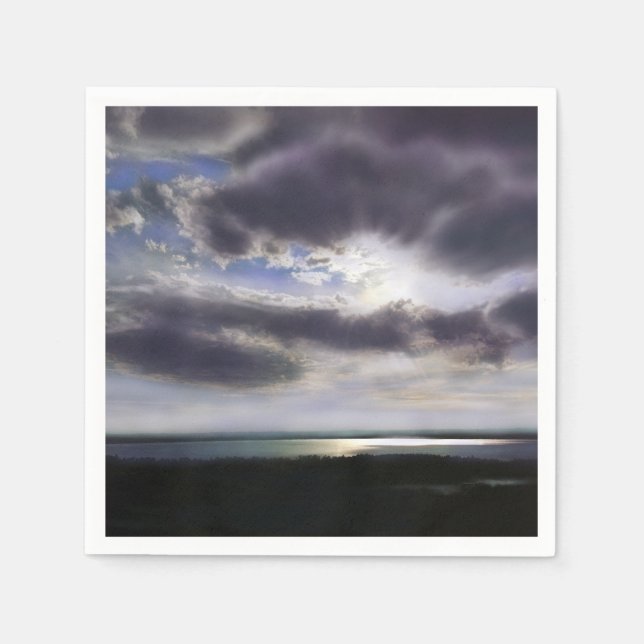 Romantic Sunset över Sjö Pappersservett (Framsidan)