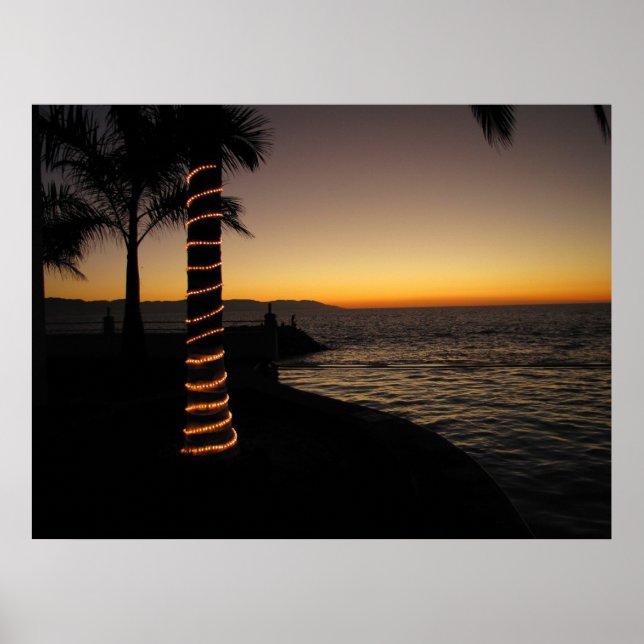 Romantic Sunset Silhouette Poster (Framsidan)