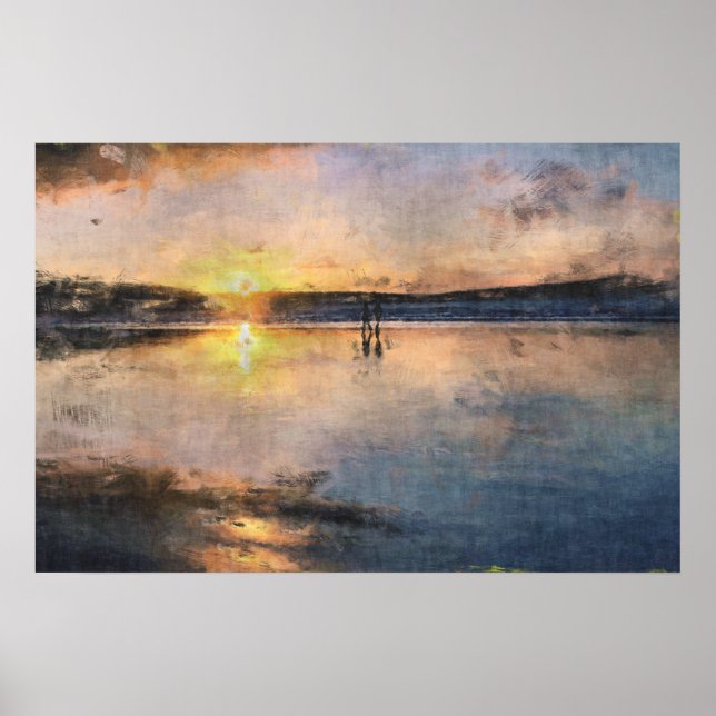 Romantic Sunset Stroll Poster (Framsidan)