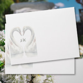 Romantic Svanar Bröllop par Monogram