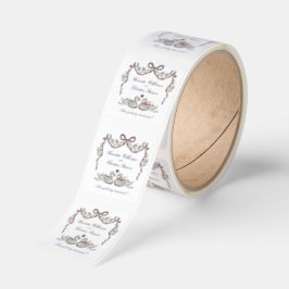 Romantic Swan Couple Wedding Invitation Sticker Fyrkantigt Klistermärke