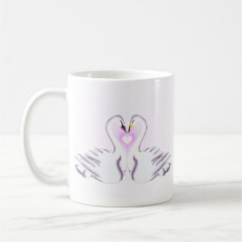 Romantic Swan Love Elegant Double-Sided Mug Cup Kaffemugg