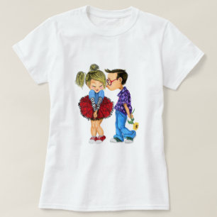 Romantic T-Shirt med lite Kärlek Anpassade