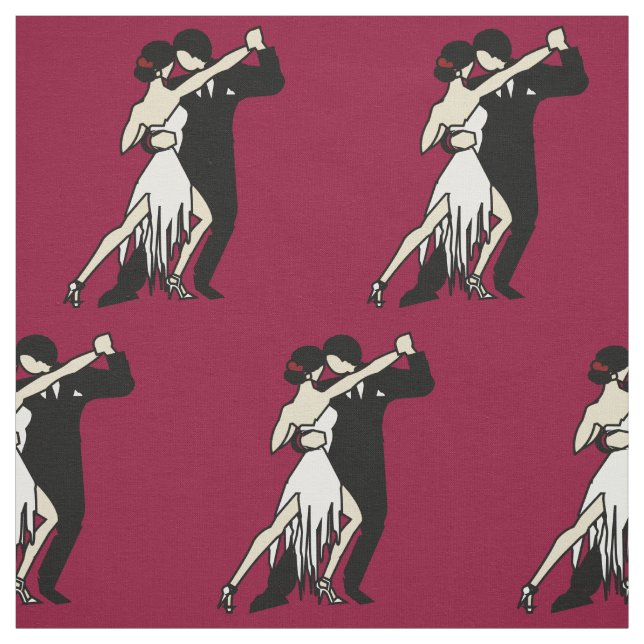 Romantic Tango Dancers Tyg (Provkarta)