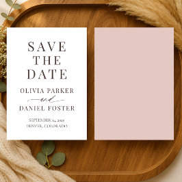 Romantic Terracotta Clay Wedding Save the Date Spara Datumet
