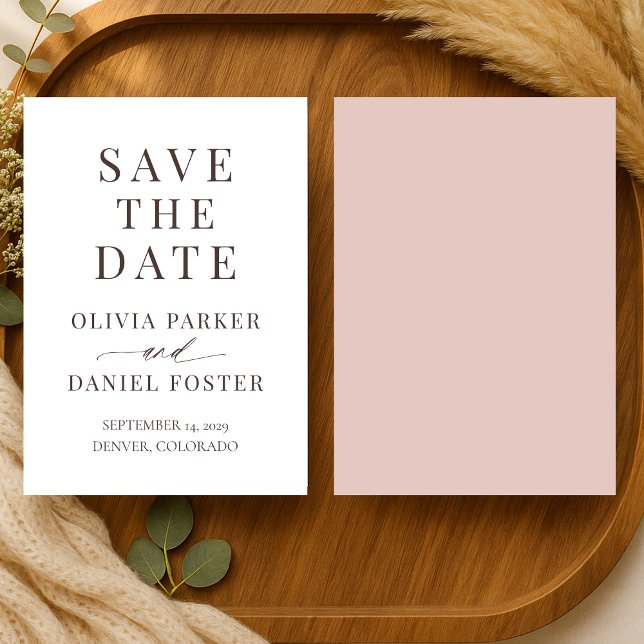 Romantic Terracotta Clay Wedding Save the Date Spara Datumet (Skapare uppladdad)
