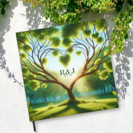 Romantic Träd par Monogram Bröllop Gästböcker