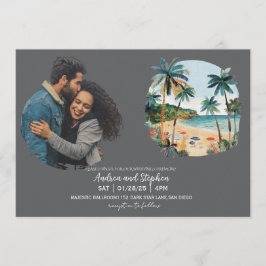 Romantic Tropical Island Wedding Inbjudningar