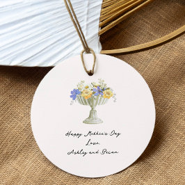 Romantic Tuscan Garden Flower Urn Mother's Day Gåvor Etiketter