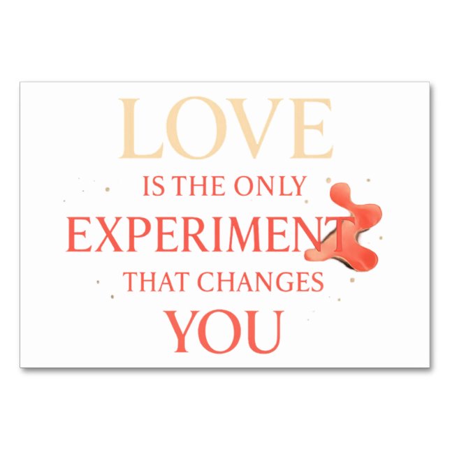 Romantic Typography Art Bordsnummer (Framsidan)