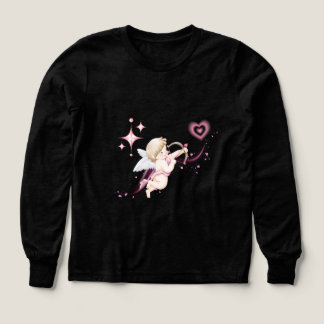 Romantic Valentine Art with Pink Heart Glow T Shirt