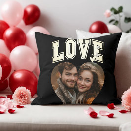 Romantic Valentine Heart anpassningsbar Photo Kudde