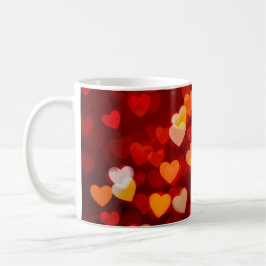 Romantic Valentine Heart Pattern Kaffemugg