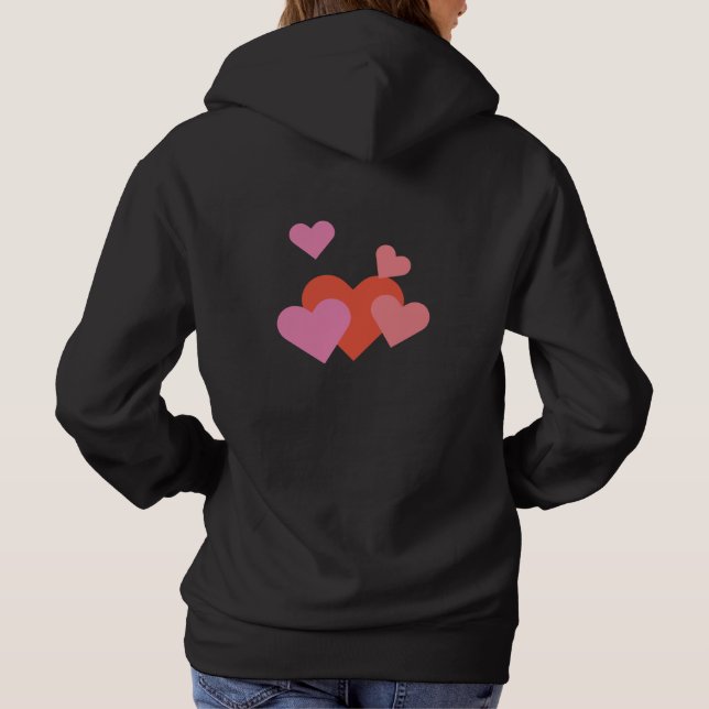 Romantic Valentine Kärlek Hearts design T Shirt (Baksida)