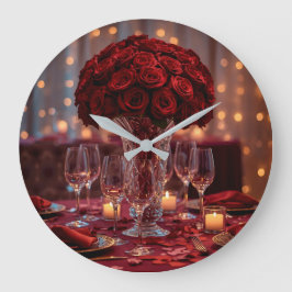 Romantic Valentine Personalized Wall Clock  Stor Klocka