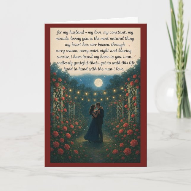 Romantic Valentine’s Cards for My Husband Kort (Framsida)