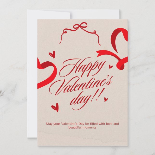 Romantic Valentine’s Day Card – Elegant Love Desig (Framsida)