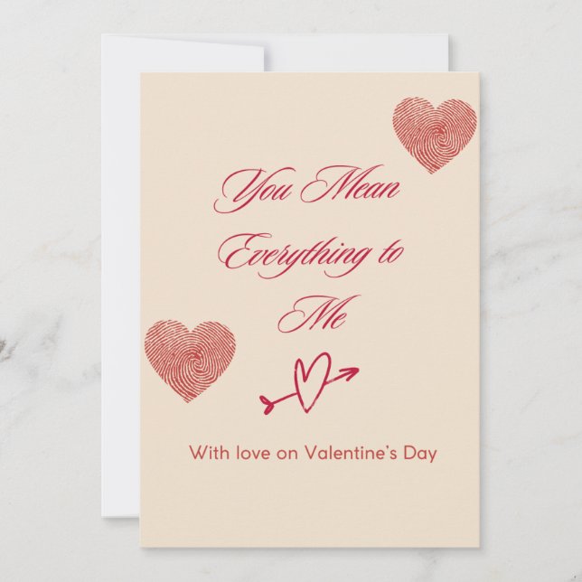 Romantic Valentine’s Day Card Inbjudningar (Framsida)
