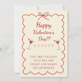 Romantic Valentine’s Day Card Inbjudningar