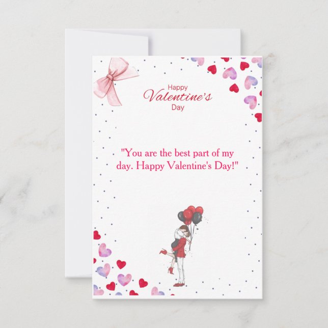 Romantic Valentine’s Day Card – You Are the Best P Tack Kort (Framsida)