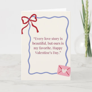 Romantic Valentine’s Day Greeting Card | Elegant L Kort