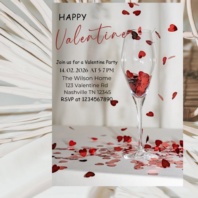 Romantic Valentine’s Day Party Inbjudningar (Skapare uppladdad)
