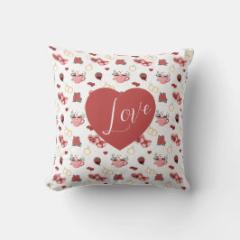 Romantic Valentine’s Day Throw Pillow Kudde