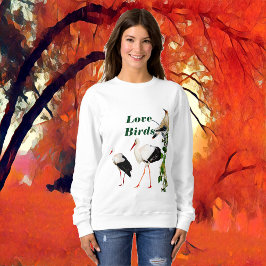 Romantic Valentine Storks Love birds Quote Cute T Shirt