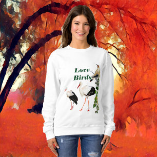 Romantic Valentine Storks Love birds Quote Cute T Shirt