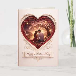 Romantic Valentine's Day Folded Greeting Card: Hea Kort