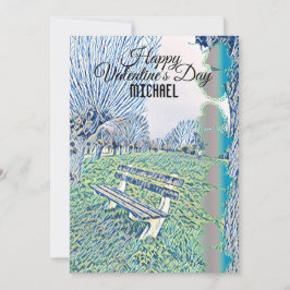 Romantic Valentines day Heart Garden Bench för hon