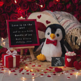 Romantic Valentines Pregnancy Announcement card Meddelande