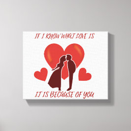 Romantic Valentines Wrapped Canvas