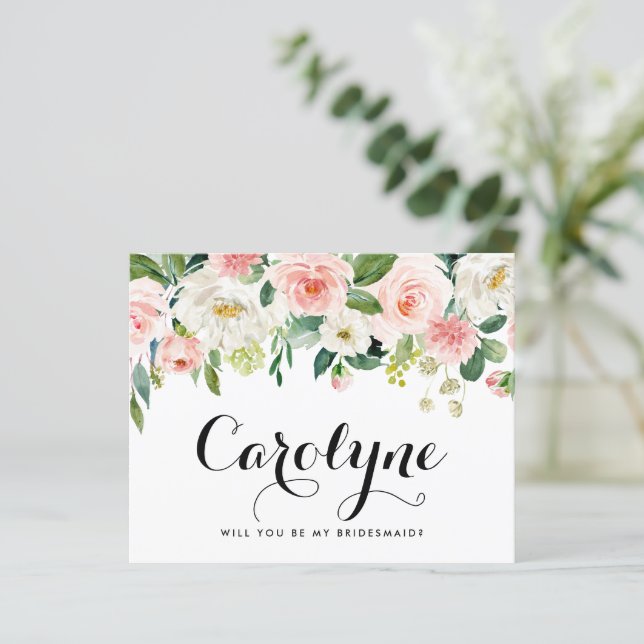 Romantic Vår blommor kommer du bli min bridesmaid (Stående Fram)