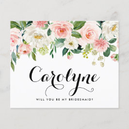 Romantic Vår blommor kommer du bli min bridesmaid