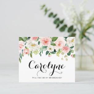 Romantic Vår blommor kommer du bli min bridesmaid