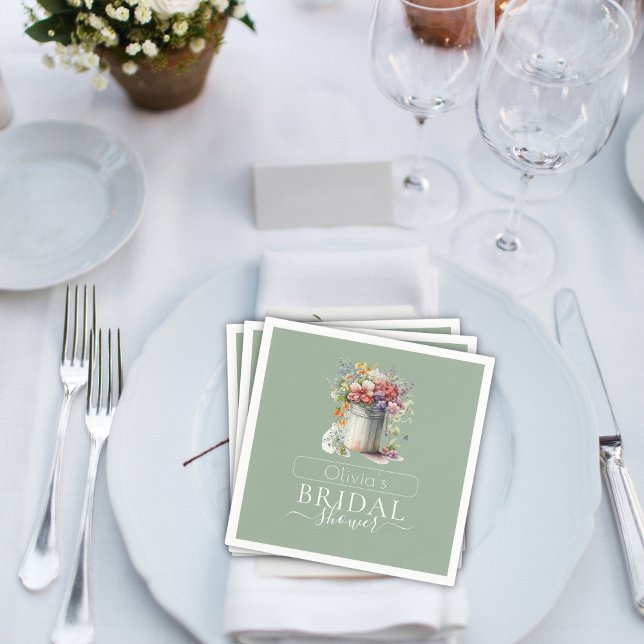 Romantic Vår blommor Vas Möhippa Pappersservett (Skapare uppladdad)